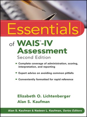cover image of Essentials of WAIS-IV Assessment